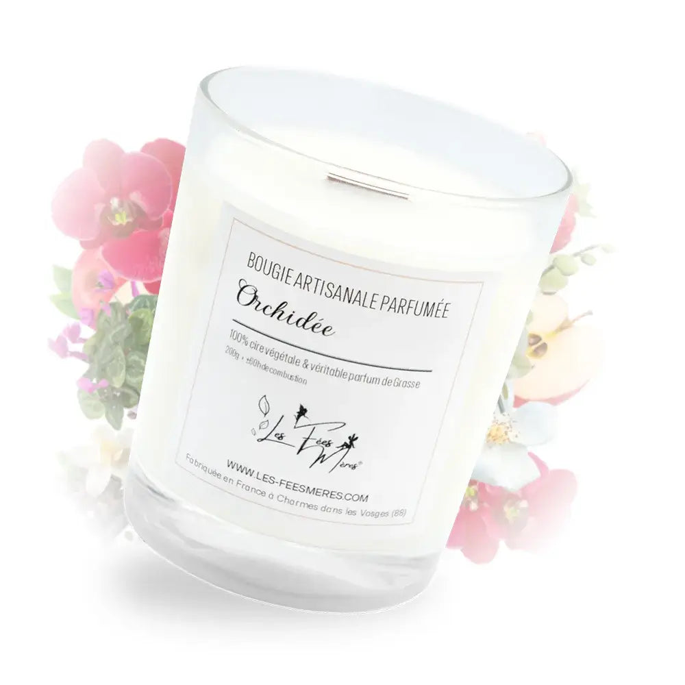 Grande bougie parfumée orchidée