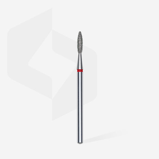 Foret diamanté « flamme », ROUGE, diamètre tête 2.1 mm, partie active 8mm