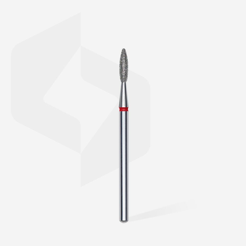 Foret diamanté « flamme », ROUGE, diamètre tête 2.1 mm, partie active 8mm