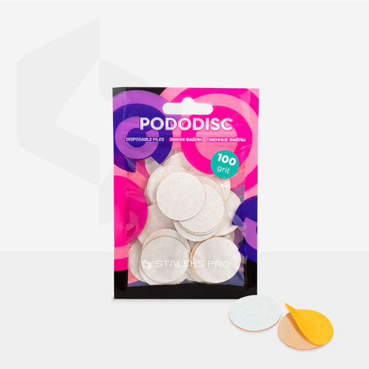 Limes blancs jetables pour disque de pédicure PODODISC L EXPERT grain 100 (50 pièces)