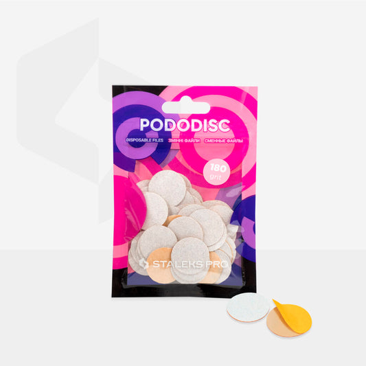 Limes blancs jetables pour disque de pédicure PODODISC M EXPERT grain 180 (50 pièces)