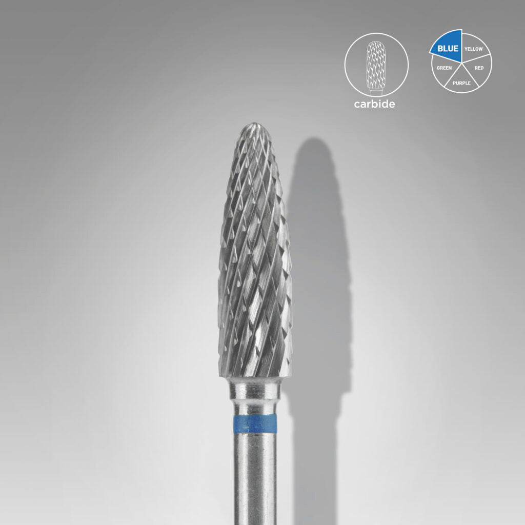 Foret en carbure, « maïs », bleu, diamètre tête 4 mm, partie active 14 mm