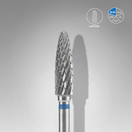 Foret en carbure, « maïs », bleu, diamètre tête 4 mm, partie active 14 mm
