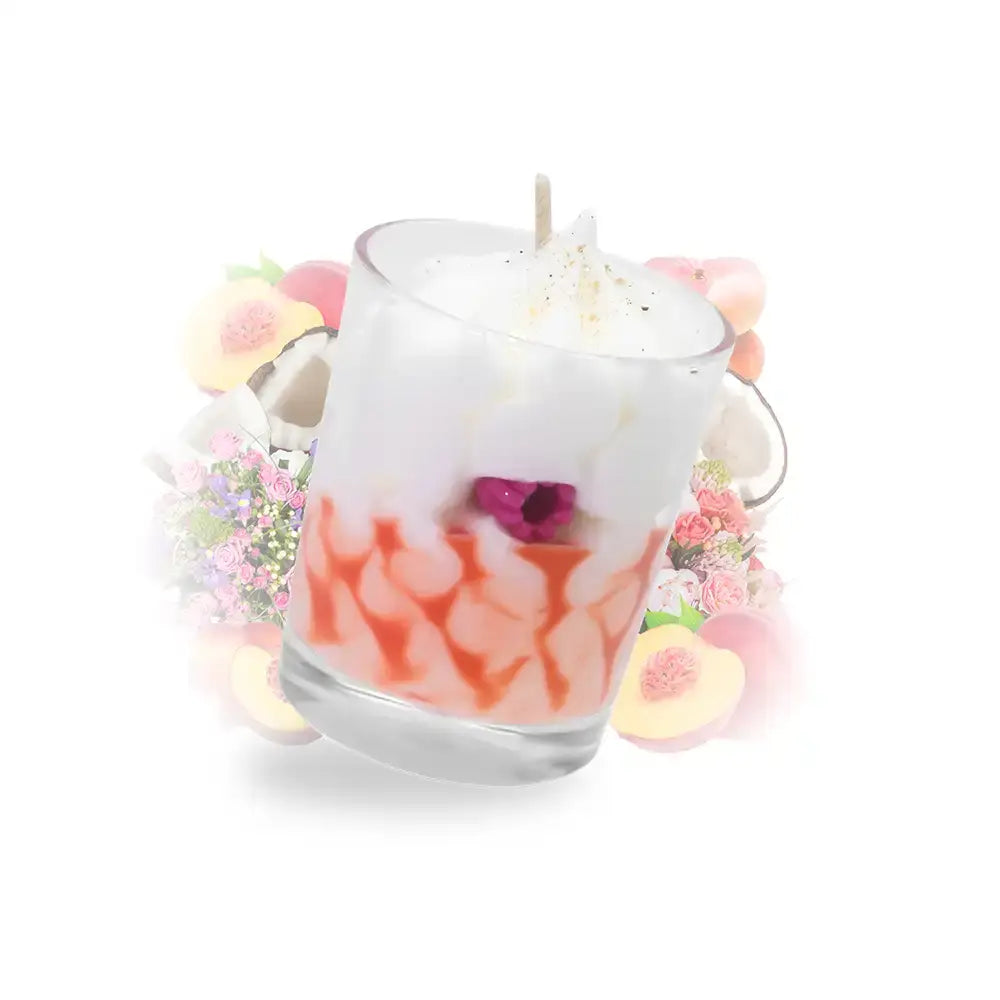 Petite bougie chantilly Pêche