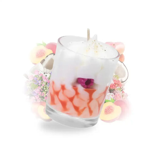 Petite bougie chantilly Pêche