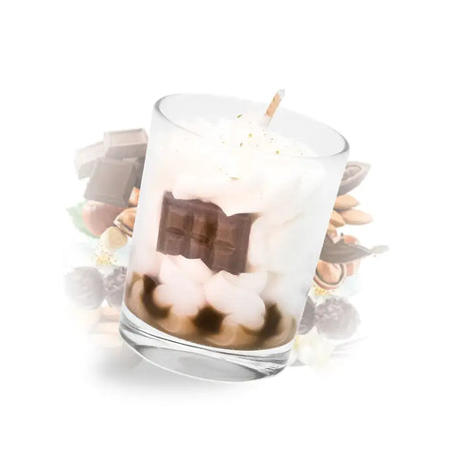 Petite bougie chantilly rocher praliné