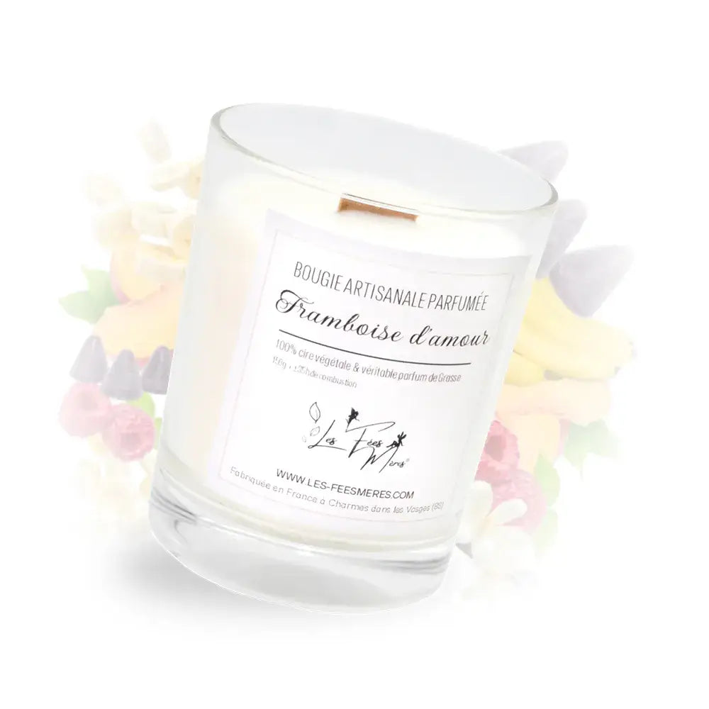 Bougie parfumée framboise d'amour