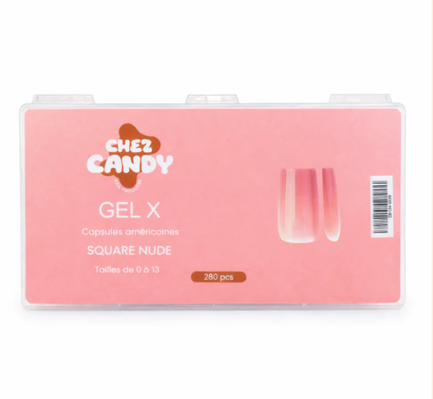 GEL X – Capsules américaines SQUARE NUDE