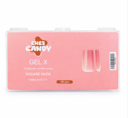 GEL X – Capsules américaines SQUARE NUDE