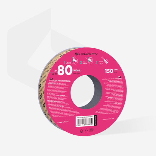 RECHARGE Ruban abrasif blanc jetable papmAm EXPERT grain 150 pour l’étui en plastique (Donut)