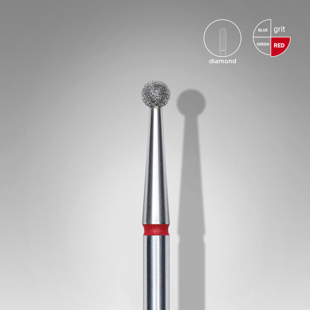 Foret diamanté « boule » ROUGE, diamètre de tête 2.5 mm