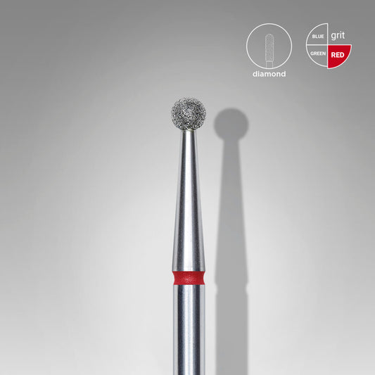 Foret diamanté « boule » ROUGE, diamètre de tête 2.5 mm