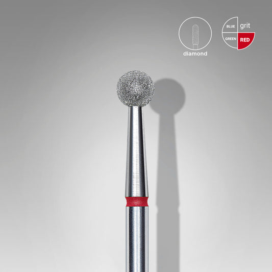 Foret diamanté « boule » ROUGE, diamètre de tête 4 mm