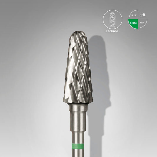 Foret en carbure, « frustum », vert, diamètre de la tête 6 mm/partie active 14 mm