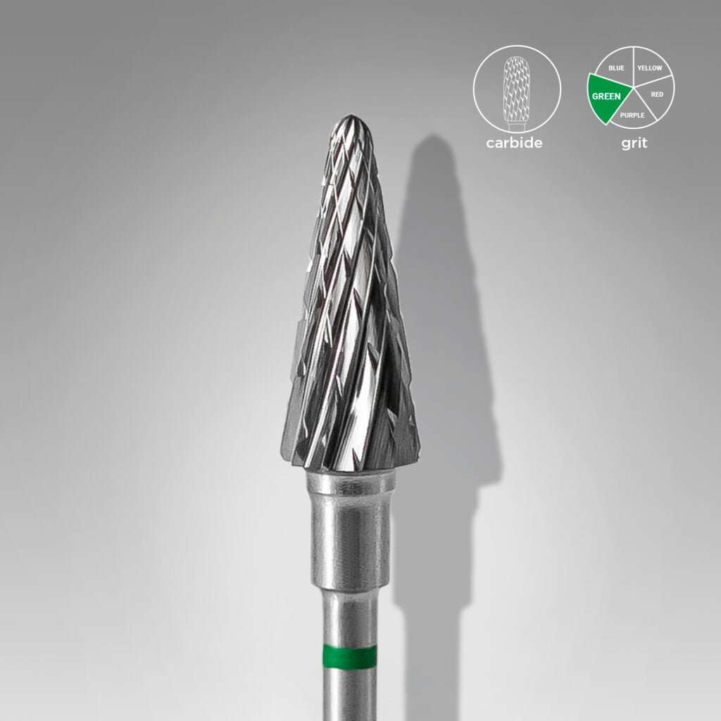 Foret en carbure, « cône », vert, diamètre tête 6 mm, partie active 14 mm