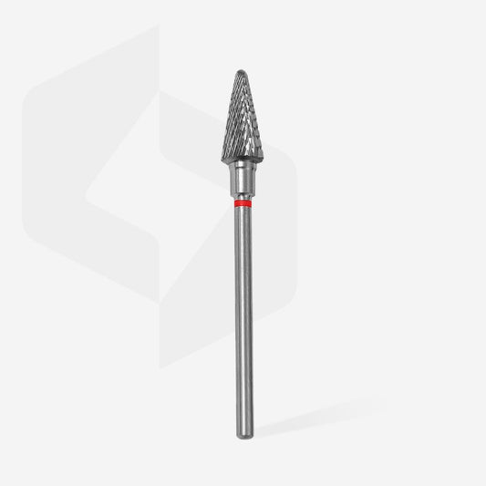 Foret en carbure, « cône », rouge, diamètre tête 6 mm, partie active 14 mm