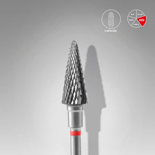 Foret en carbure, « cône », rouge, diamètre tête 6 mm, partie active 14 mm
