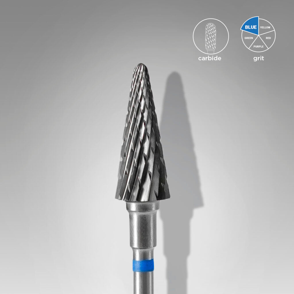Foret en carbure, « cône », bleu, diamètre tête 6 mm, partie active 14 mm