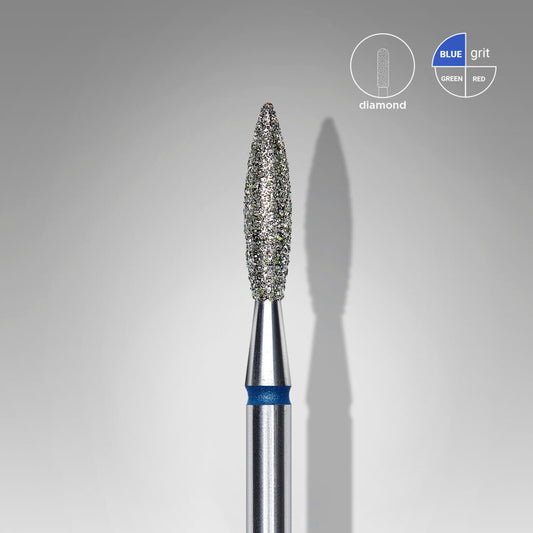Foret diamanté « flamme », bleu, diamètre tête 2.3 mm, partie active 10 mm