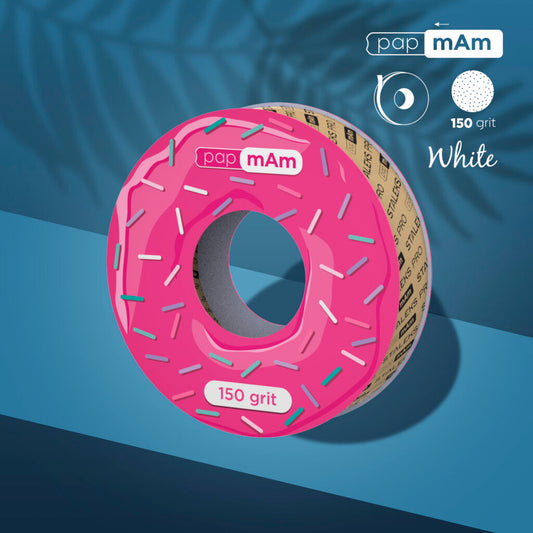 RECHARGE Ruban abrasif blanc jetable papmAm EXPERT grain 150 pour l’étui en plastique (Donut)