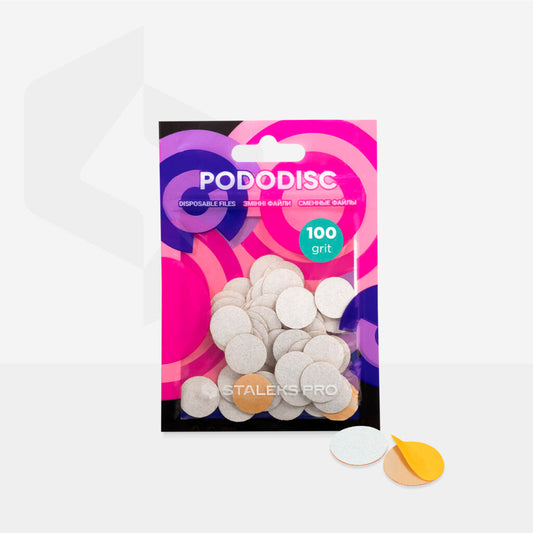 Limes blancs jetables pour disque pédicure PODODISC S EXPERT grain 100 (50 pièces)