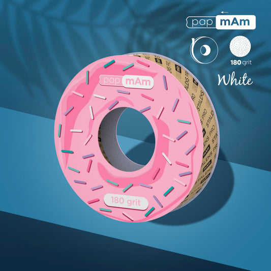 RECHARGE Ruban abrasif blanc jetable papmAm EXPERT grain 180 pour l’étui en plastique (Donut)