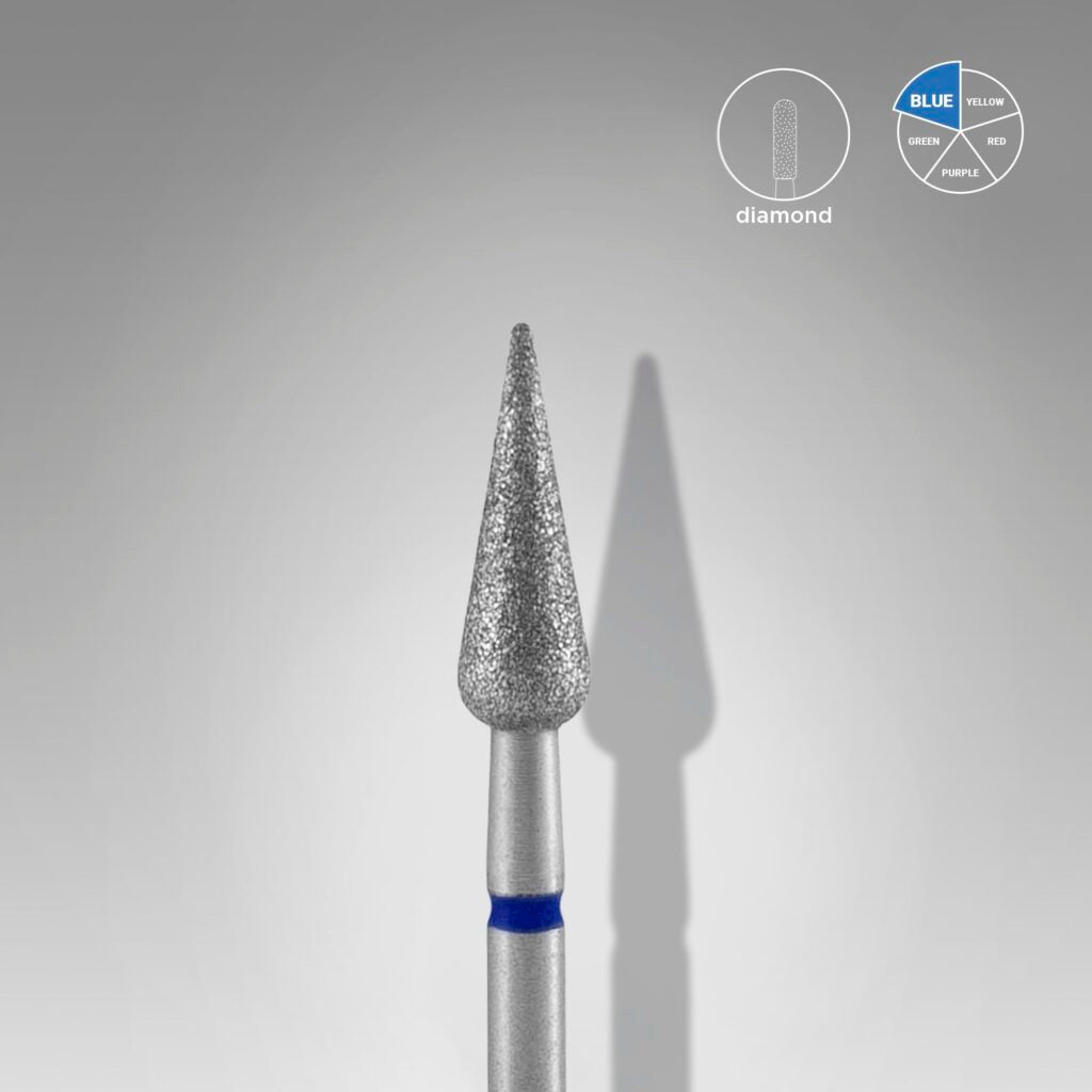 Foret diamanté « tulipe », bleu, diamètre tête 4 mm, partie active 12 mm